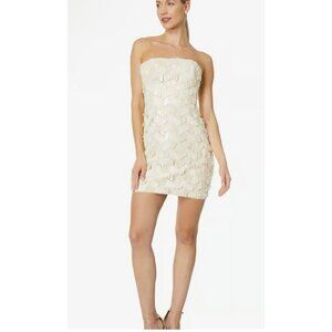 BCBGMaxazria Strapless Sequin Paiette Corset Dress NWT -  Size 14